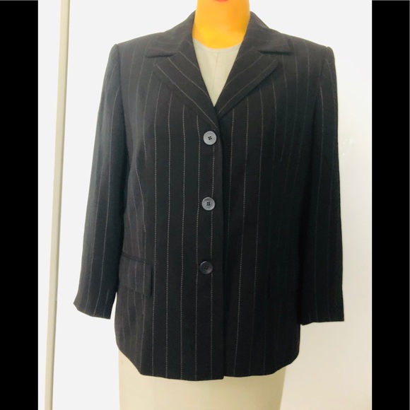 Kasper 🌹Business Striped Blazer Jacket  Sz 18 🦋 - Picture 1 of 8